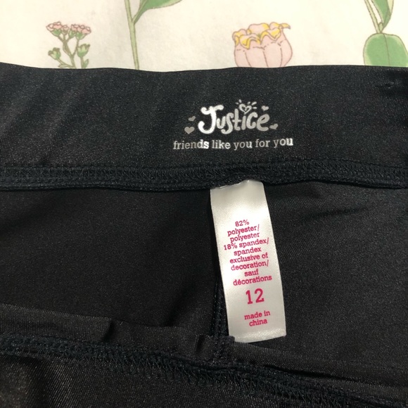 ✨2/$10✨ Girls Justice Black Leggings Size 12 - Picture 3 of 5